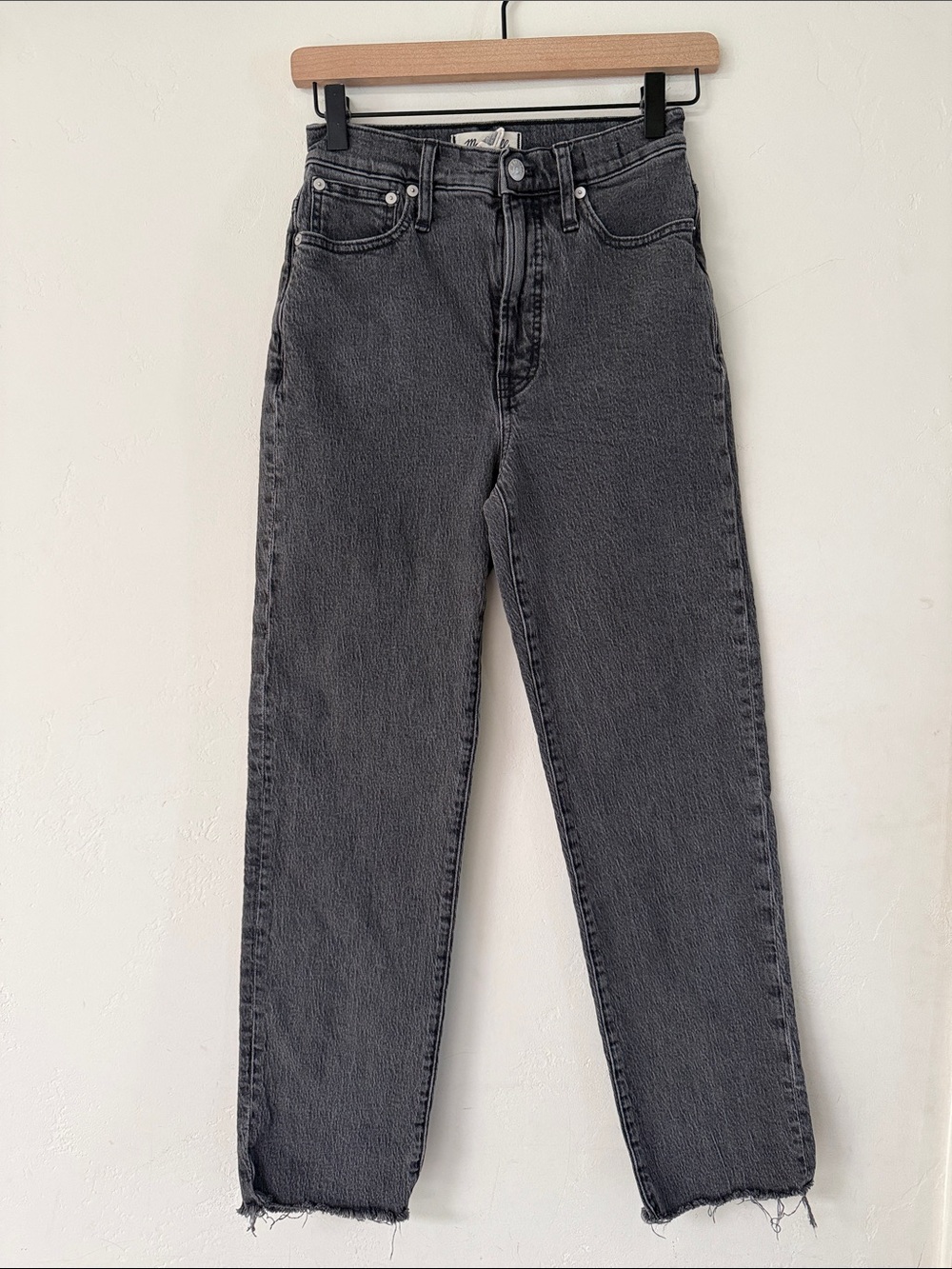 Madewell the perfect vintage straight, Jean - Charcoal Gray size 24